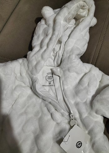 Beyaz Kürklü Bebek Kız Tulumu - Görsel 2