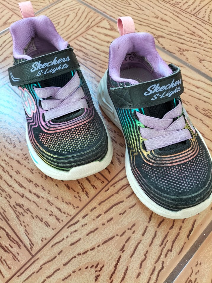 Kız Çocuk Renkli Bağcıksız  ışıklı Spor Ayakkabı - Görsel 2