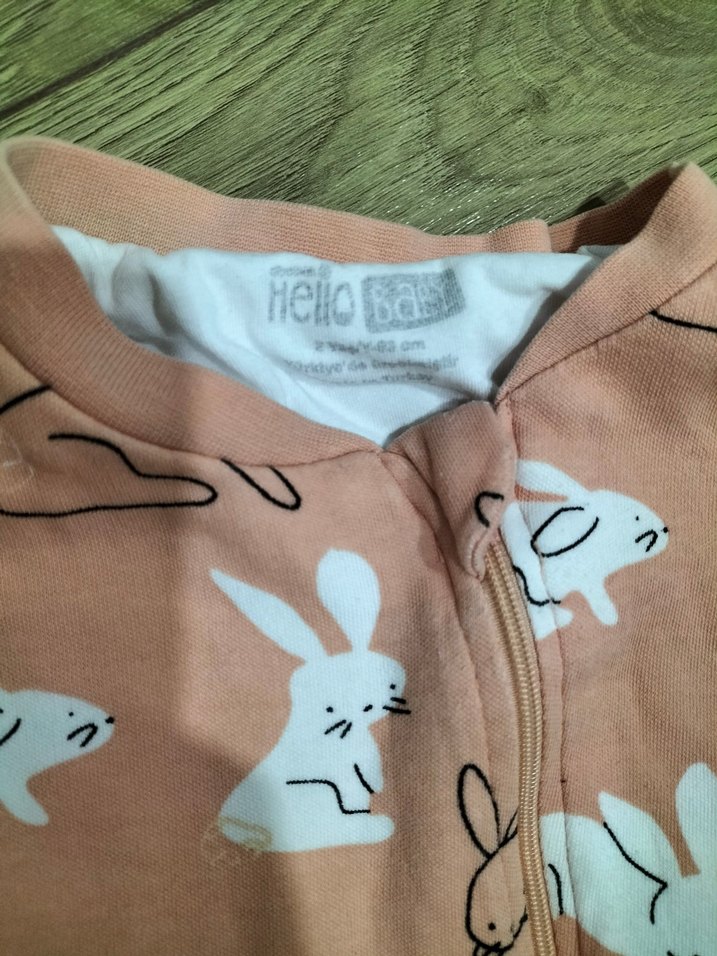 Fermuarlı Desenli Bebek Kız Tulum - Görsel 2