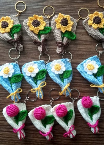 Renkli Örgü Bohem Anahtarlık Adet fiyatıdır - Görsel 2