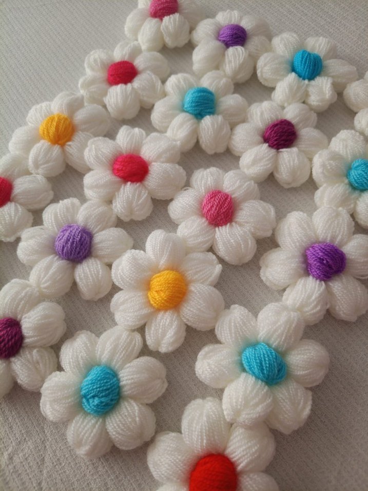 Renkli Boncuklu Bohem Çiçek Süslemeleri 10 adet fiyatıdır - Görsel 3