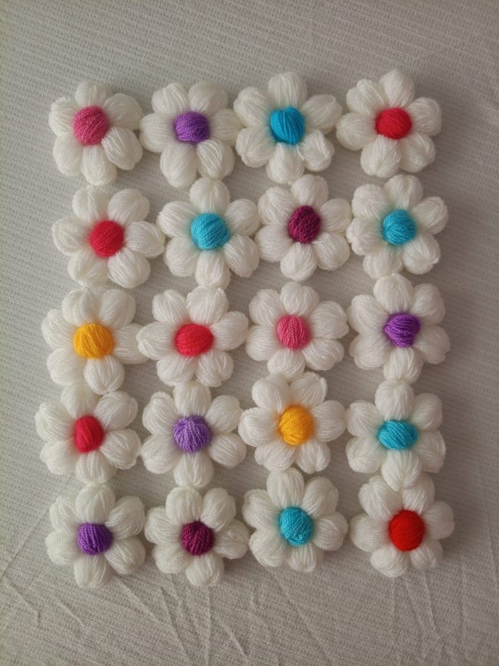 Renkli Boncuklu Bohem Çiçek Süslemeleri 10 adet fiyatıdır - Görsel 2