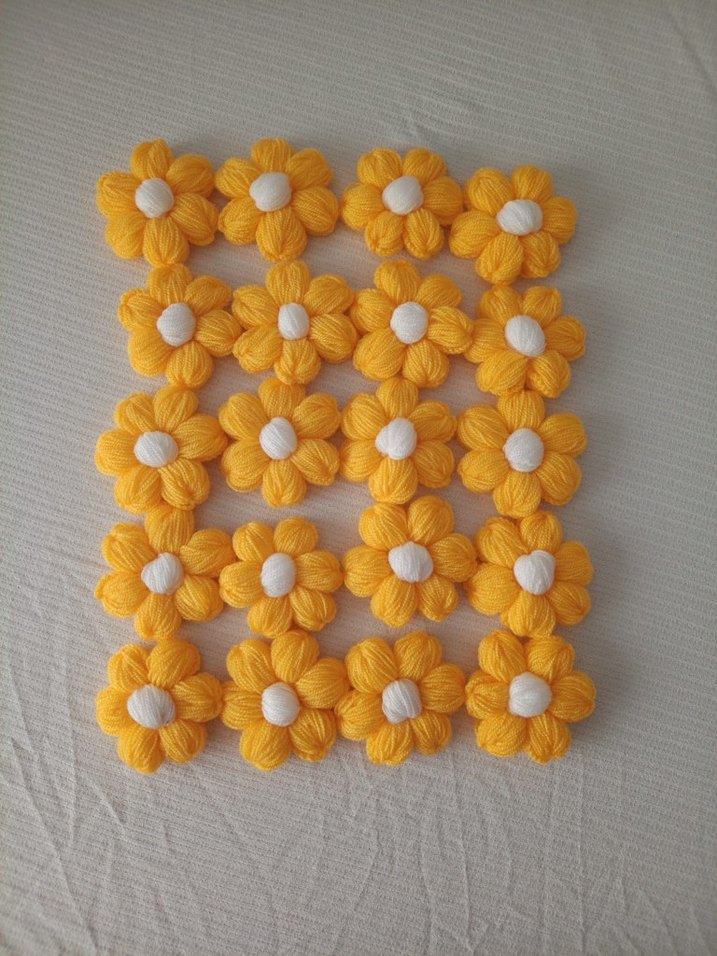 sarı papatya motif 10 adet fiyatıdır - Görsel 3