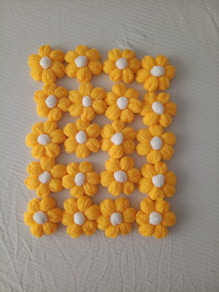 sarı papatya motif 10 adet fiyatıdır - Görsel 2