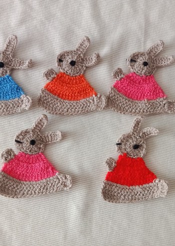 Renklidir Örgü Tavşan Süsleri Adet 20 tldir - Görsel 2