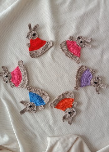 Renklidir Örgü Tavşan Süsleri Adet 20 tldir - Görsel 4