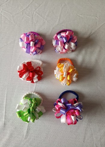 Renkli Kurdeleli Çocuk Saç Tokaları adet fiyatıdır - Görsel 2