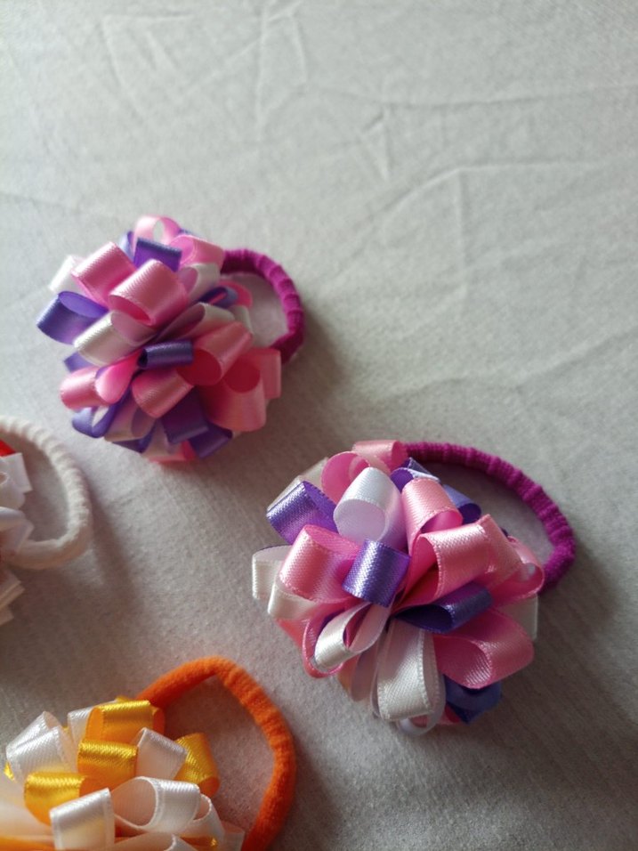 Renkli Kurdeleli Çocuk Saç Tokaları adet fiyatıdır - Görsel 3