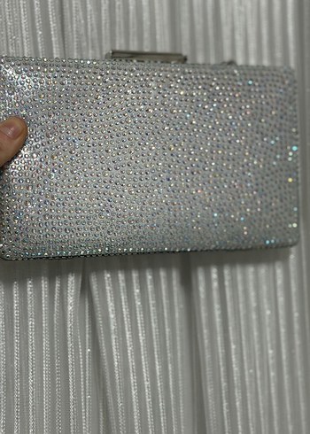 Gri Payetli Kadın Abiye Çanta - Görsel 3