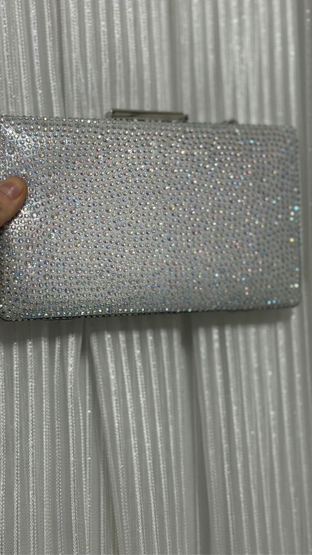 Gri Payetli Kadın Abiye Çanta - Görsel 3