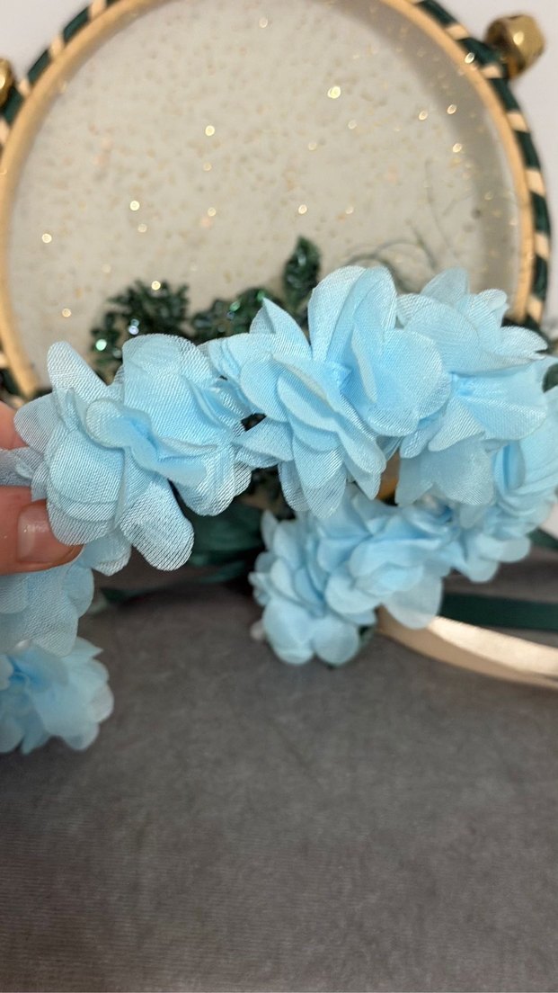 Mavi Fırfırlı Bohem Saç Aksesuarı - Görsel 5