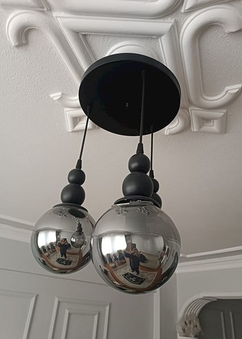 Ikea Gri Üçlü Sarkıt Avize