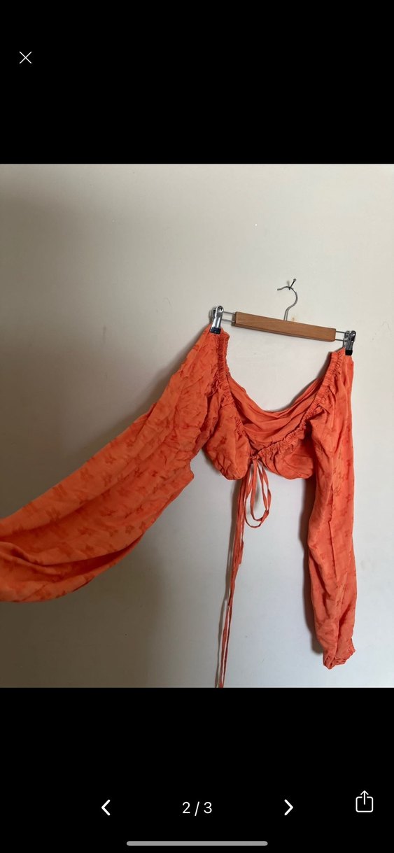 Turuncu Mini V Yaka Düğmeli Kadın Tulum - Görsel 2