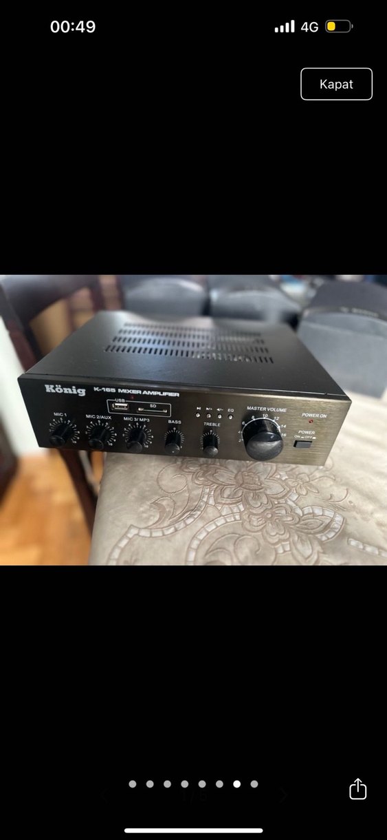 König KL-1200  Siyah Müzik Sistemi Amplifikatörü - Görsel 4