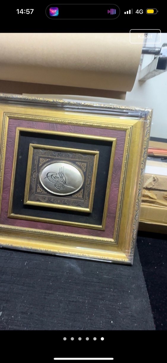 Koyu Altın Renkli Dekoratif Tablo - Görsel 3