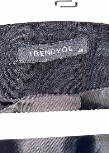 Trendyol & Milla Kadın Siyah Uzun Keten Blazer Ceket