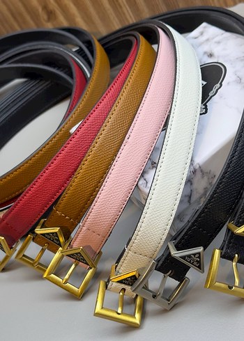 Prada Çok Renkli Deri Kadın Kemer - Görsel 3