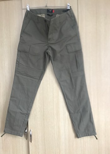 Yeşil Erkek Kamp Keten Pantolonu