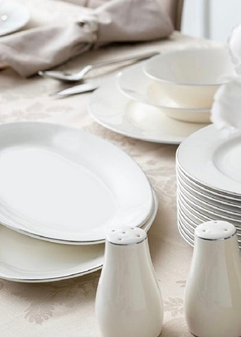 Emsan Beyaz Platın 12 Kişilik Yemek Takımı - Görsel 4