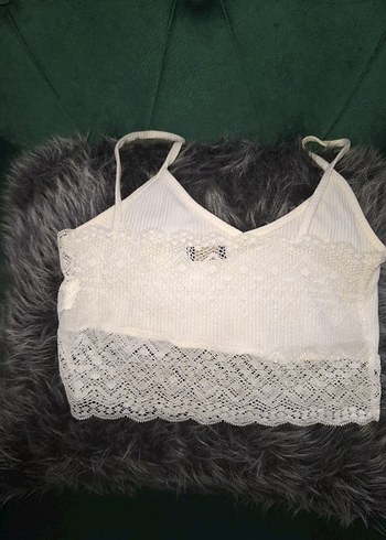 River Island Dantel Detaylı Beyaz Bohem Bralet
