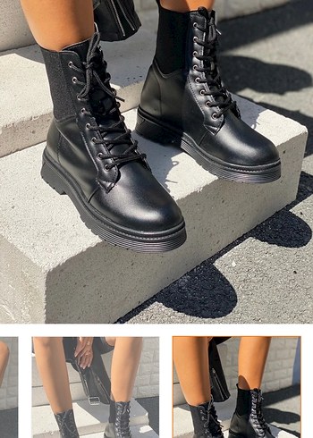 Siyah  Bağcıklı Kadın Bot - Görsel 3