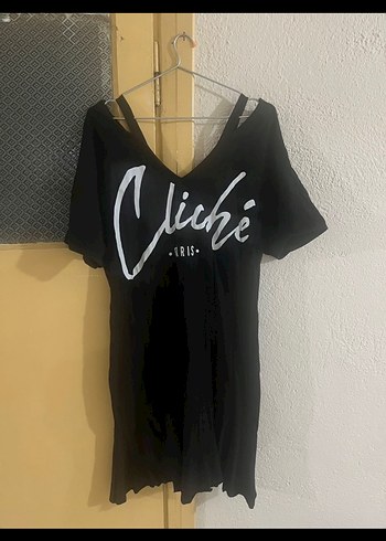 Siyah V Yaka Mini elbise