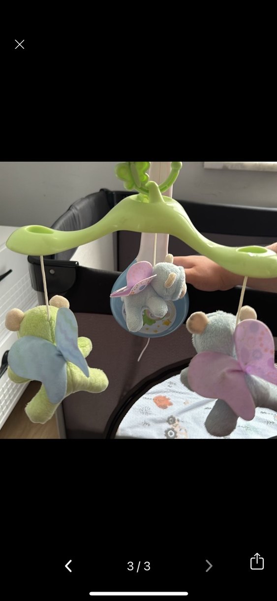 Yeşil Işıklı Müzikli Bebek Döner Oyuncak - Görsel 3