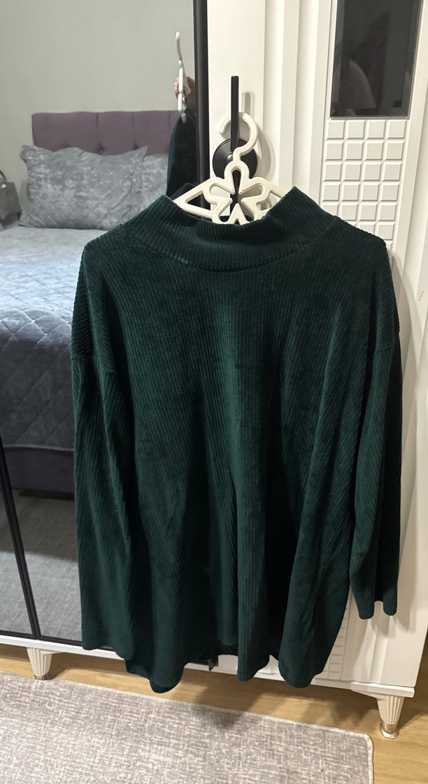 Kadın Yeşil 2li takım kadife - Görsel 2