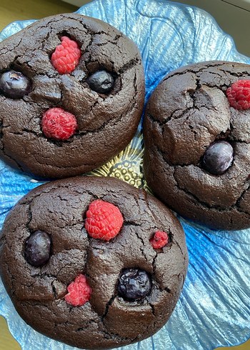 Mavi Çiçek Desenli Ayaklı Tabak - Görsel 3