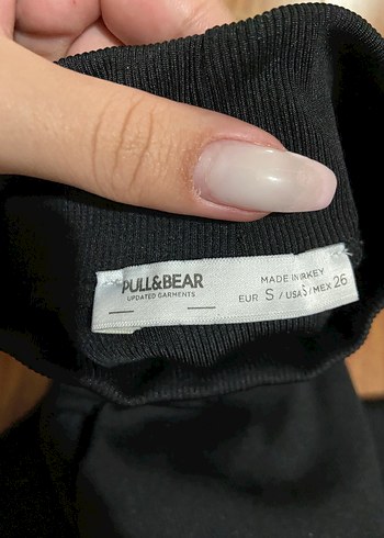 Pull and Bear Pull Bear Siyah Basic Elbise