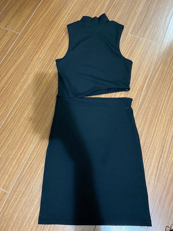 Pull&Bear Siyah Basic elbise — görsel 2/3