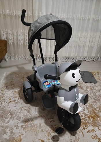 Gri Çocuk Üç Tekerlekli Bisiklet