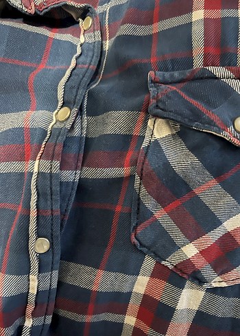 Düğmeli Mavi Pamuklu Kadın Gömlek - Görsel 6