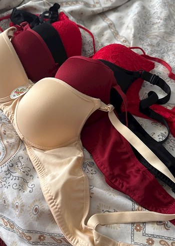 Nakışlı Vintage Bohem Bej Sütyen - Görsel 2