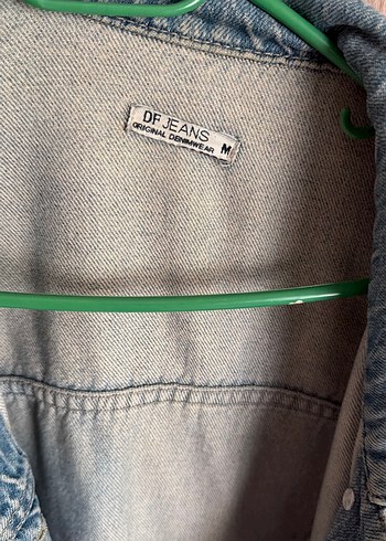 Düğmeli Gevşek Kesim Kadın Kot Ceket - Görsel 3