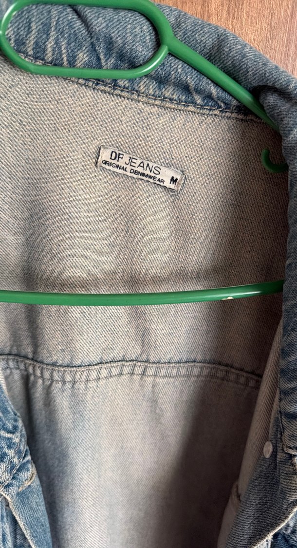 Düğmeli Gevşek Kesim Kadın Kot Ceket - Görsel 3