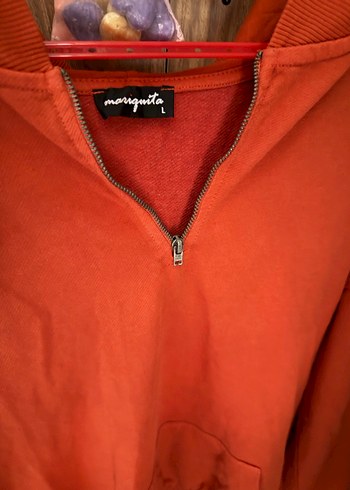 Kırmızı Keten Salaş Hamile Eşofmanı - Görsel 2