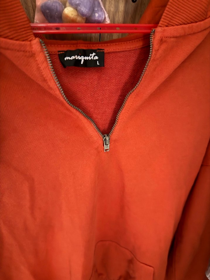 Kırmızı Keten Salaş Hamile Eşofmanı - Görsel 2