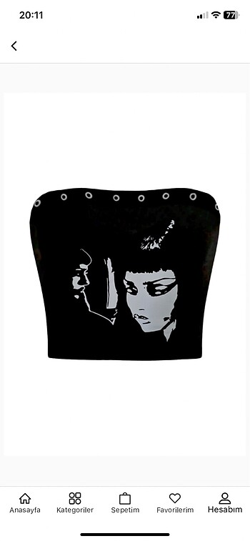 Carpe crop gothic y2k