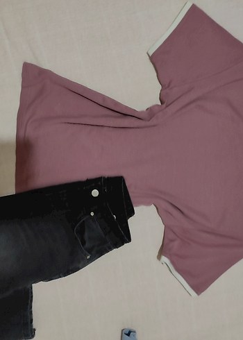 Pembe Basic Kısa Kollu Kadın Tişört