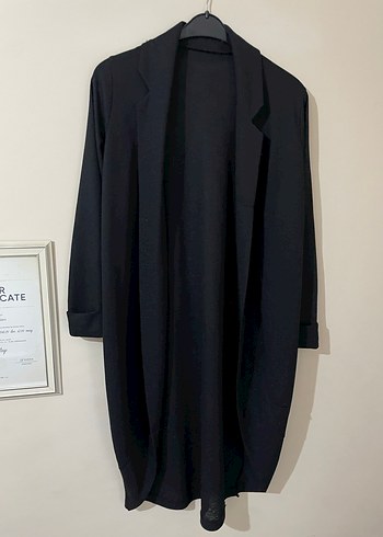 Siyah Midi Kadın Kaban - Görsel 3