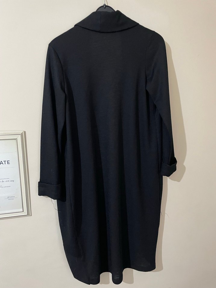 Siyah Midi Kadın Kaban - Görsel 4