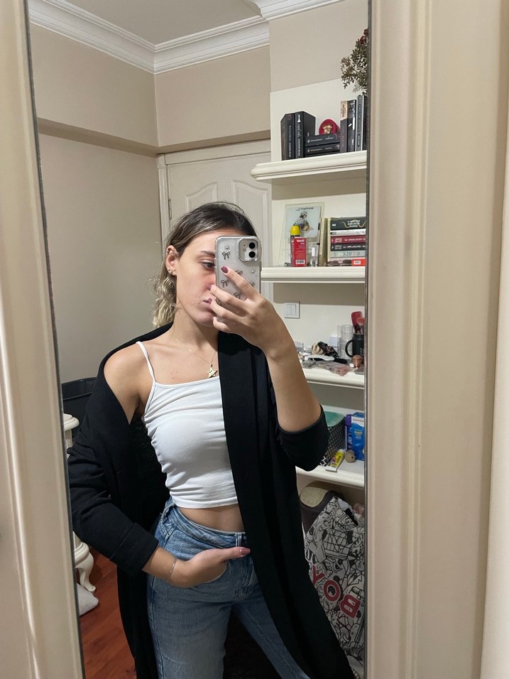 Siyah Midi Kadın Kaban - Görsel 2