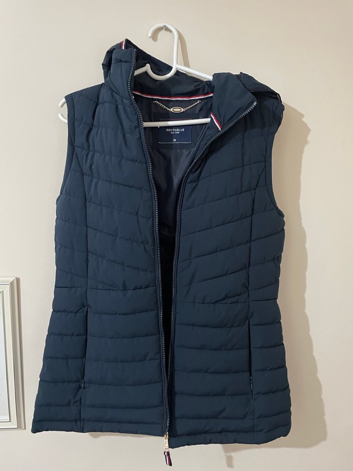 Kadın Lacivert Midi Şişme Yelek - Görsel 3