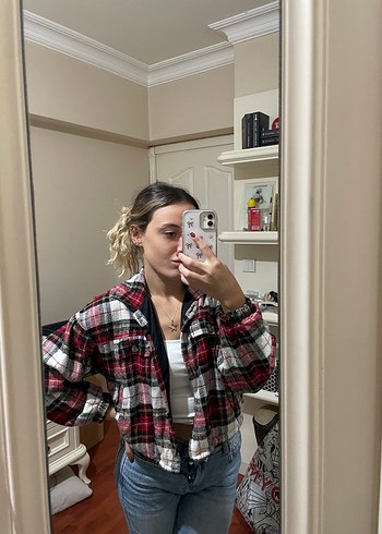 Kadın Ekose Ceket - Görsel 2