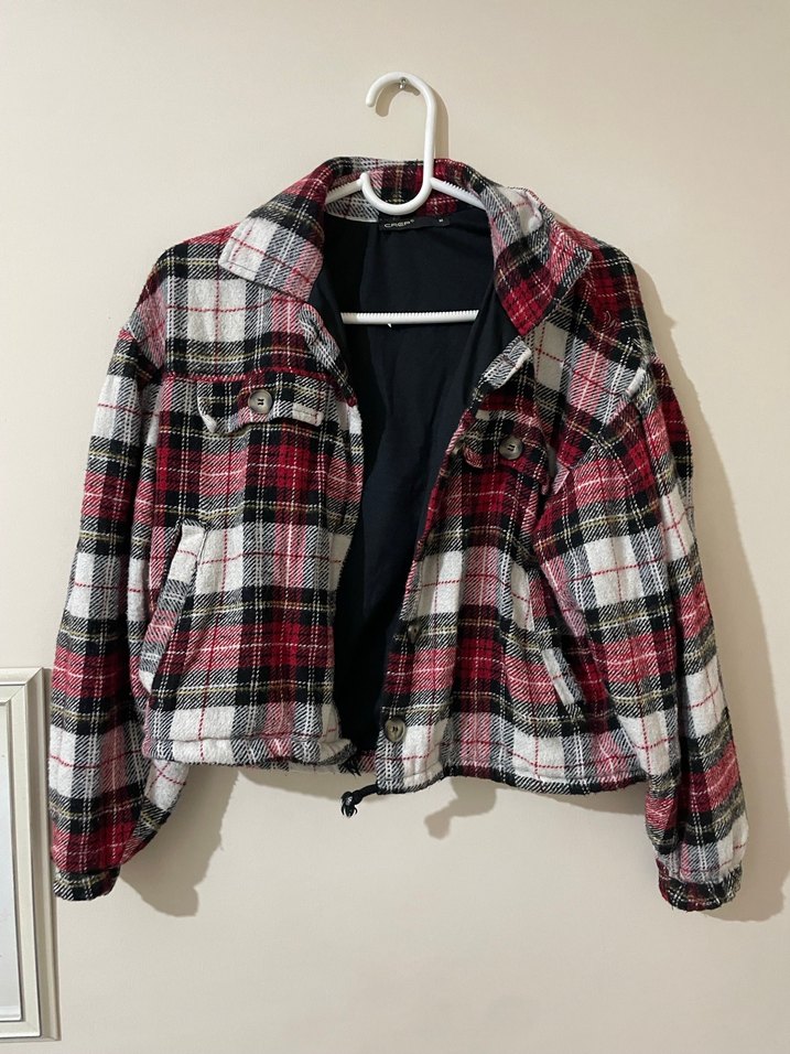 Kadın Ekose Ceket - Görsel 3