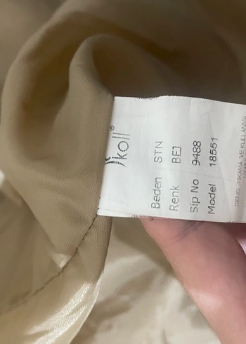 Bej Midi Kadın Ceket, Rahat ve Şık - Görsel 5