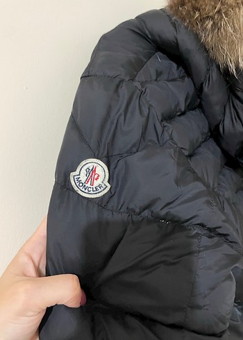 Kadın Siyah Puff Mont, Midi Boy, Yüksek Yaka - Görsel 5