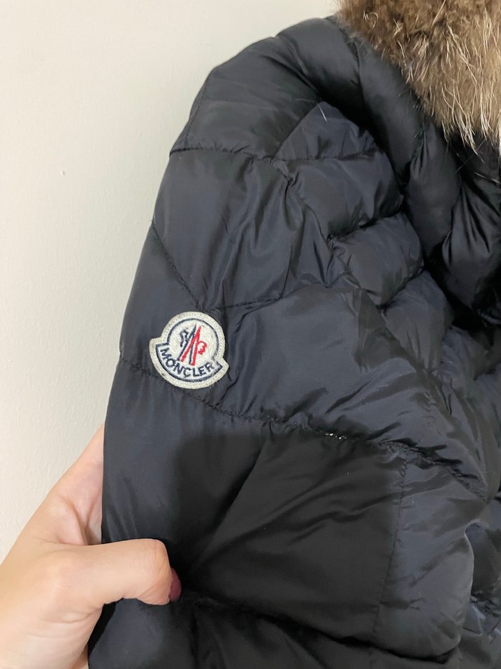 Kadın Siyah Puff Mont, Midi Boy, Yüksek Yaka - Görsel 5