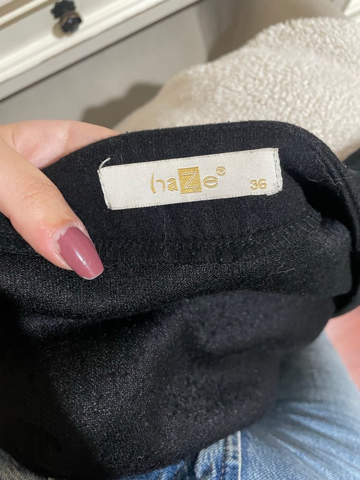 Siyah Midi Kadın Kaban - Görsel 5